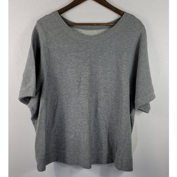 Ava & Viv Tops - Ava & Viv Short Sleeve Heather Gray Top